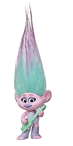 Trolls Dreamworks World Tour Satin, Collectible Doll With Guitar Accessory And Hair Clip, Toy Figure Inspired By The Movie World Tour #TOP2