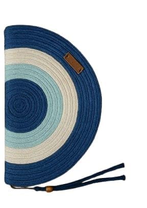 Woven Evil Eye Clutch Bag, Round Boho Style Handcrafted Rope, Beach Purse for Women Pack-picture-32