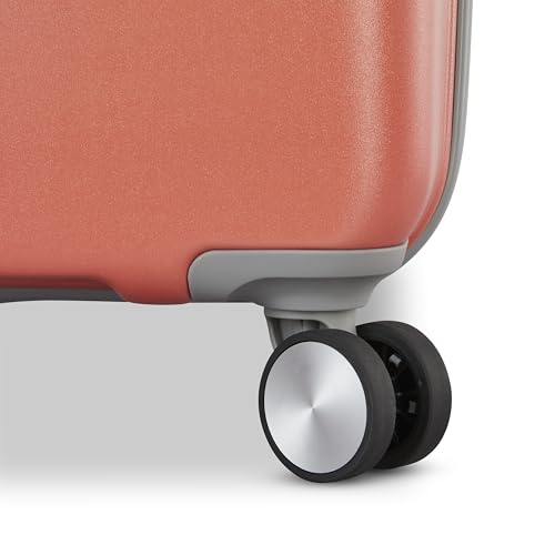 Image of American Tourister Moonlight II Hardside Expandable Luggage with Spinner Wheels, Ombre Peach, Large Checked Suitcase 28-Inch