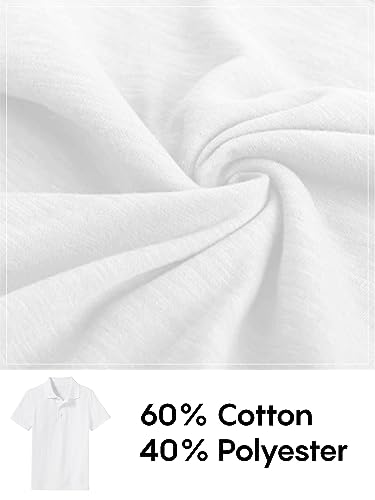 Image of Galaxy by Harvic Polo Shirt for Boys - 5 Pack School Uniform for Boys, Tagless Cotton Blend - Soft Comfortable Everyday Wear