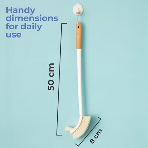 Image of Lifelong Toilet Cleaning Brush with Long Handle & Strong Bristles | Durable Bathroom Cleaning Brush for Toilet Bowl, Tiles & Floor | Ergonomic Grip, Compact Design & Easy Storage for Hygienic Cleaning