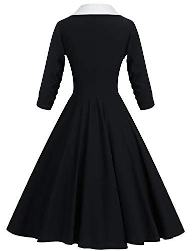 Image of GownTown Womens 1950s Cape Collar Vintage Swing Stretchy Dresses