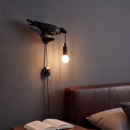 OVANUS Crow Wall Lamp Gothic Raven Light Dimmable E12 Bulb Dark Academia - image 7