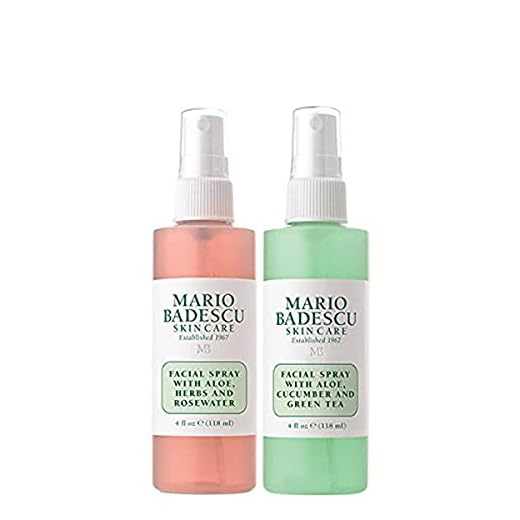 Mario Badescu Facial Spray with Rosewater & Facial Spray with Green Tea Duo