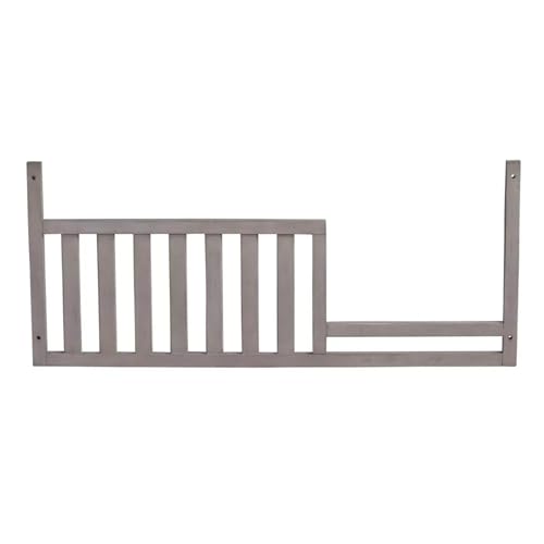 Image of Toddler Bed Safety Guard Rail for Oxford Baby, Soho, Ozlo & Avalon Baby Convertible Cribs - Solid Wood Rail for Toddler Bed Conversion - Safety Rails for Children (Stone Wash, Option 1)