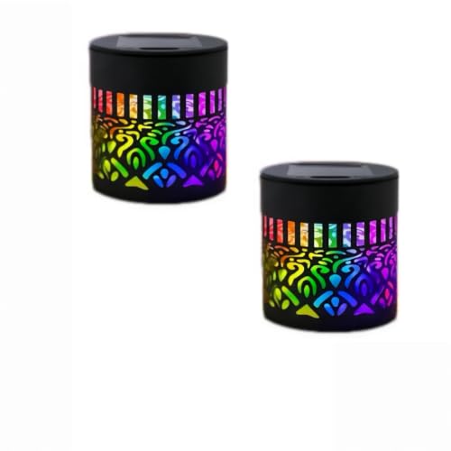 Projecteur solaire mandala changeant de couleur pour une décoration extérieure étanche