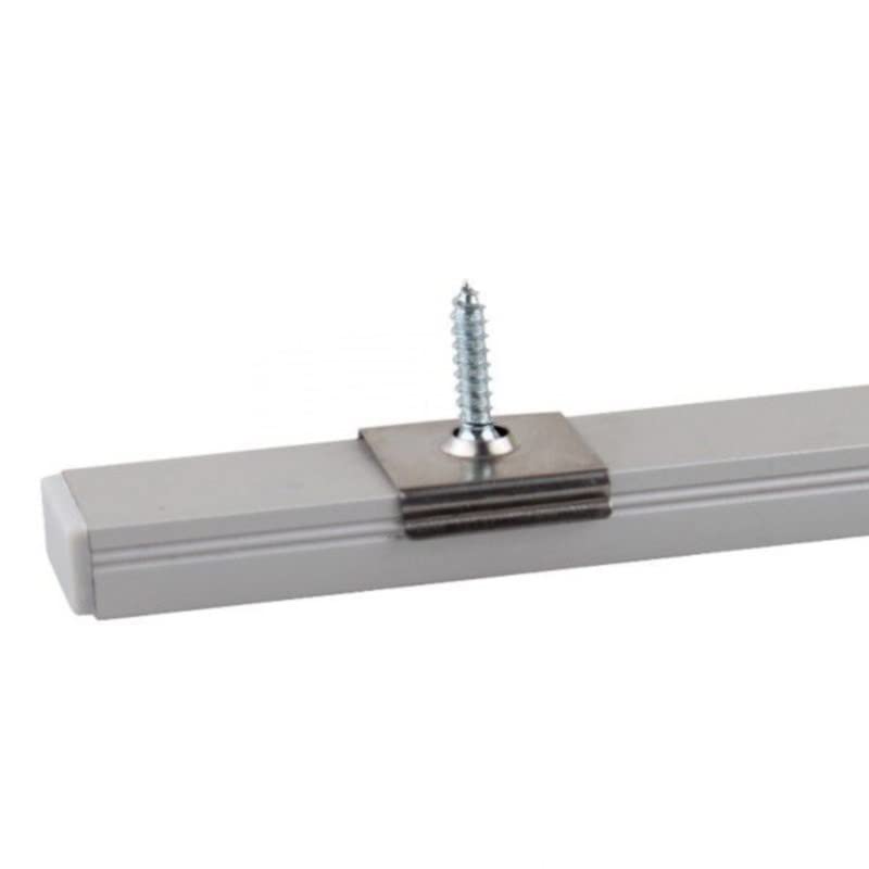 ledomec LED ALU Profil Slim LED Leiste (14x7mm) in Schwarz mit Abdeckung (Halterungen)