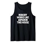 Dicho divertido del gimnasio: Nadie trabaja como Arman en esta casa Camiseta sin Mangas