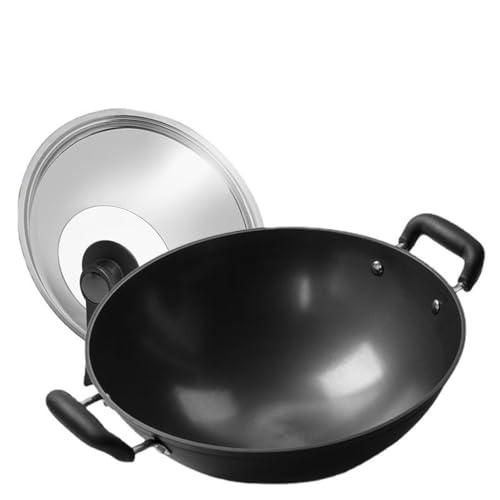 Wok chino sin recubrimiento fondo redondo 28 cm