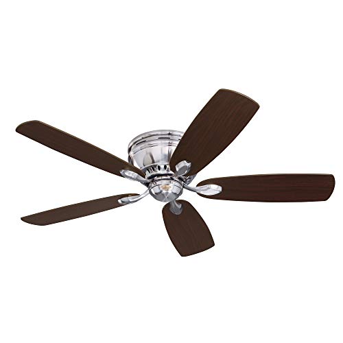 Emerson Ceiling Fans CF905BS Prima Snugger 52-Inch Low Profile Ceiling Fan With Wall Control, Light Kit Adaptable, Brushed Steel Finish