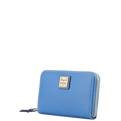 Dooney & Bourke Wallet, Saffiano Medium Zip Around Credit Card Case Wallet - Blue3