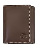 Timberland Men's Leather Trifold Wallet With Id Window, Brown (Hunter), One Size