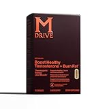 Mdrive Boost and Burn Testosterone Support Supplement and Fat Burner with Zinc, KSM-66 Ashwagandha, Advantra Z, 75 Capsules