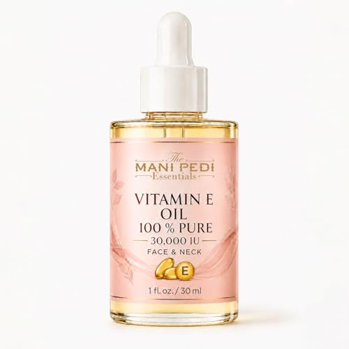 Image of TMPE Vitamin E Oil 100% Pure with Potency 30,000 IU | Pure and Natural Alpha-D-Tocopherol| Nourishing Face and Body Care for Dry Skin, Hair, Scalp, Nails and Natural Glow - 30ml