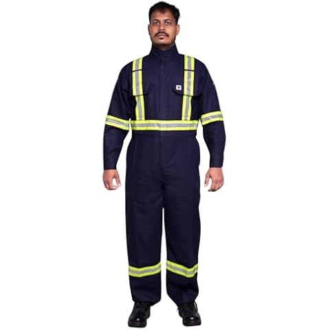 SpecxArmor SPX-6022 Inherent FR Flame Resistant Coveralls Nomex fibers, Guaranteed protection, FR coveralls men & women (Navy Blue, 3XL (56)) Cover