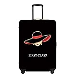 Fashion Women Silhouette Luggage Cover, Black & Red First Class Design Waterproof Suitcase Protector, Stylish Anti-Scratch Travel Case