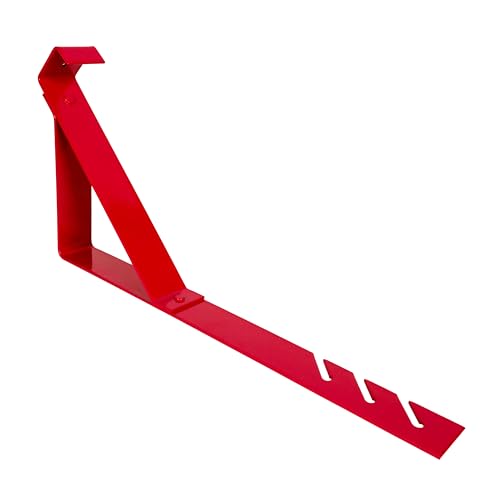 Image of Guardian 2501 Fixed Roofing Bracket for 45 Degree Roof Pitch 10 Inch by 45-Degree Fixed Angle Platform Powder Coated Red OSHA Compliant