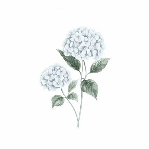 Cuadro de hortensia azul 40x60cm para dar un toque de calma botánica al baño o salón