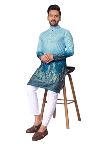 Image of Trustous Kurta Pyjamas set for Mens | Pyjamas with kurta PRINTED and classis look |KURTA Pyjamas SET