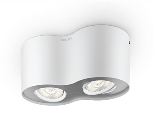 Philips myLiving 533023116 - Faretto a 2 luci, in