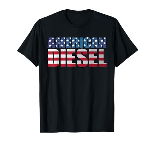 American Diesel Truck Shirt, Diesel Flag USA America TShirt T-Shirt