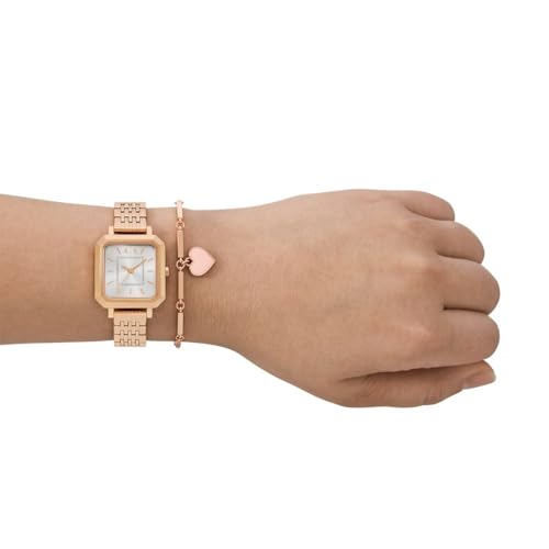 Image of Armani Exchange A|X Women's Watch, Square Three-Hand Stainless Steel Watch for Women