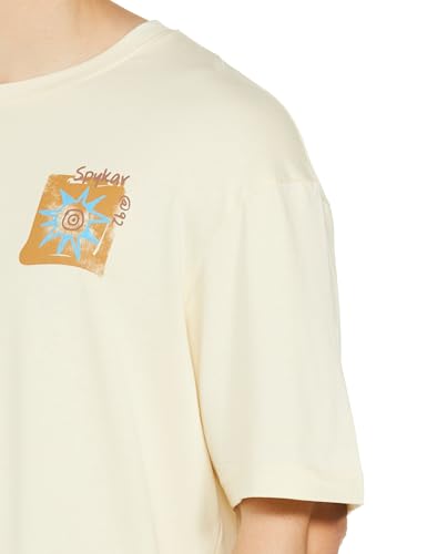 Image of Spykar Men's Oversized Round Neck Half Sleeve Solid Casual T-Shirt