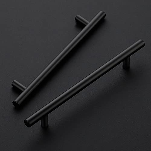 Image of Ravinte 30 Pack 8-13 /16 Inch Cabinet Handles Matte Black Kitchen Cabinet Hardware Dresser Pulls Stainless Steel Cabinet Pulls 8-13 /16 inch Length,6-1 /4 inch Hole Center