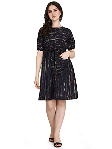 Image of GRECIILOOKS Women's A-Line Rayon Mini Dress