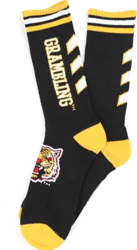 Big Boy Grambling State Tigers S6 Mens Athletic Socks [Black] - ID#68095