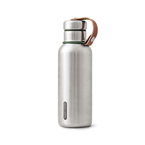 Black+Blum Stainless Steel Insulated Water Bottle | Stylish Leak Proof Drinking Vacuum Thermo Flask, BPA Free Canteen for Hot or Cold Drinks, Small Olive