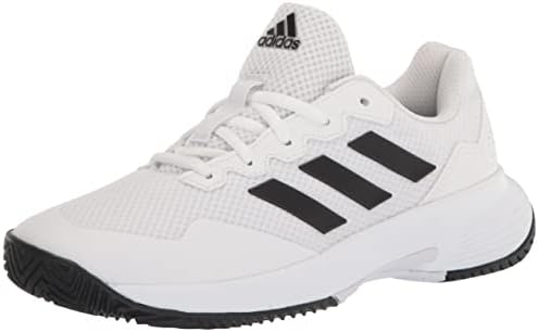 adidas Men's GameCourt 2 Tennis Shoe, White/Core Black/White, 9