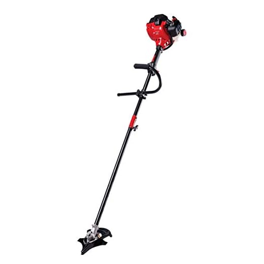 Craftsman WS235 2-Cycle 17-Inch Straight Shaft Gas Powered Brush Cutter and String Trimmer Handheld Weed Wacker with Attachment Capabilities for Lawn Care, Liberty Red