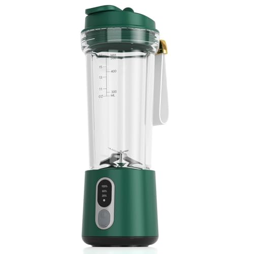 Homeponnew Batidora de mano con motor de alta potencia y función de autolimpieza, licuadora portátil de acero inoxidable para batidos, 3.5 x 3.5 x 11.2 pulgadas, negro 5 a 5A verde marino