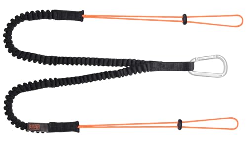 Image of BLACK+DECKER Single & Double Leg Tools Lanyard for Fall Prevention of Tools at Height | Tools Lanyard with Carabiner & Easily Connected with Harness | ANSI & OSHA Certified (Double Leg Tools Lanyard)