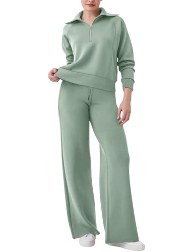 REORIA Women 2 Piece Outfits Fall Sweatsuit Oversized Sweatshirt Sweatpants Tracksuit Sweat Lounge Basic Matching Set 20252