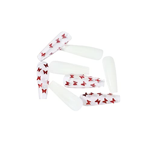 Neckon 24pcs bara francese farfalla premere sulle