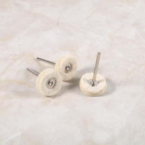 Image of Inditrust 5Pcs Wool Felt Polishing Wheel Set, T-Shaped Buffing Grinding Wheels with 3mm Shank for Rotary Tools, Metal, Jewelry, Watch, Glass & Mirror Polishing