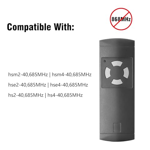 RUIZHI 40,685MHz Garagentoröffner, 2 Stück Ersatz Fernbedienung Garagentor Kompatibel mit Hörmann Handsender 40,685MHz HS2-40,HS4-40,HSE2-40,HSE4-40, HSM2-40,HSM4-40 Fernbedienung