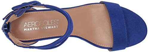 Aerosoles Women's Martha Stewart Mid Year Heeled Sandal, Blue Fabric, 5.5 M Us #TOP4