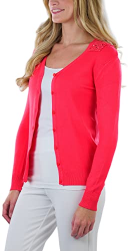 Image of ToBeInStyle Women's Long Sleeve Button Down V-Neck Cardigan