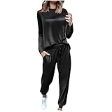 SCBFDI Ropa Festival Mujer Sexy Ropa Nieve Mujer Conjunto Deportivo Deporte Casual de Vestido Tenis para Pantalon Cuadros Chandal Negro M