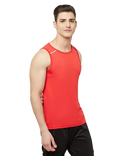 Image of TRUEREVO Men's Light Weight Dryfit Sports Tank Top Vest with Reflective Details for Running, Gym & Training
