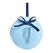 Pearhead Easy-to-Create Babyprints Baby Handprint or Footprint Keepsake Ornament Kit with Ribbon, Blue