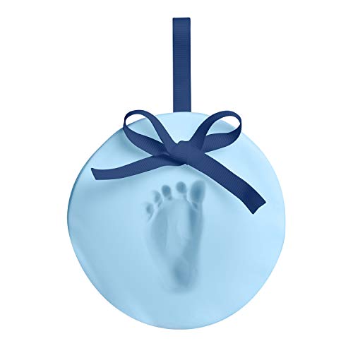 Pearhead Babyprints Babys First Handprint or Footprint Ornament Kit Easy No-Bake DIY Clay Impression Christmas Baby Keepsake Gift Blue
