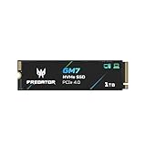 Acer Predator M.2 SSD 1TB GM7 NVMe2.0 2280 PCIe Gen4×4 超高速(最大読み取り：7400MB/s、最大書き込み：6500MB/s) 内蔵SSD 高耐久 3D NAND TLC PS5/PS5 Pro動作確認済み メーカー5年保証