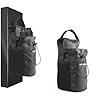 Hustlers Only Magnetic Bag for Gym, PU Rubber Coated 600D Polyester Magnetic Gym Bag for Gym, Lockable Protection, Side Stretch Pockets for Phone & Keys Sling Water Bottle Bag, Black