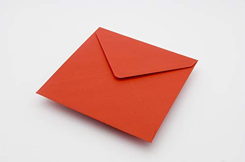 Poppy Red 6x6 (155x155mm) 100GSM Envelopes (Pack of 25,50,100,250,500,1000)
