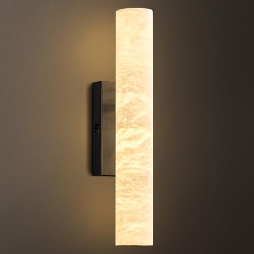 LumaVibe Natural Alabaster Wall Sconces, 20