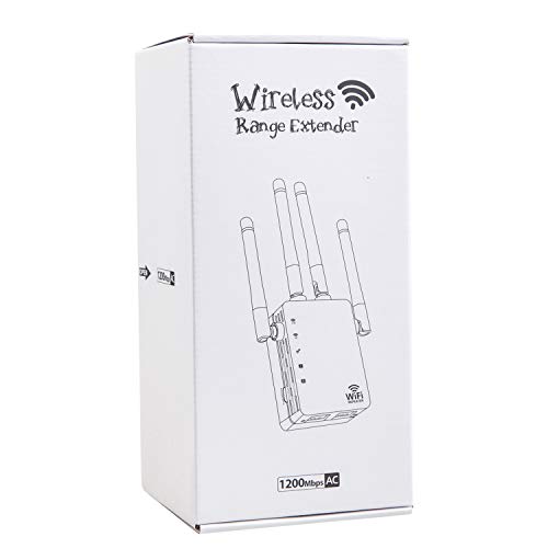 Romacci Amplificador de sinal de Internet WiFi Booster 1200 Mbps Dual Band 2,4 GHz 5 GHz WiFi Repeti